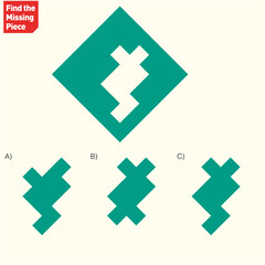 Obraz premium Visual intelligence activity - Find the extracted shape