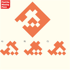 Obraz premium Visual intelligence activity - Find the extracted shape
