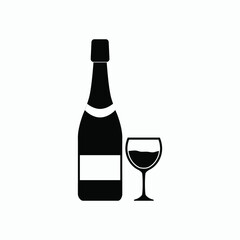 wine icon vector