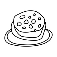 sweet cookie pastry line style icon