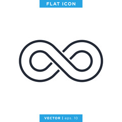 Infinity Icon Vector Logo Design Template
