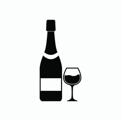 wine icon vector