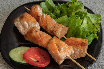 Salmon With Salad