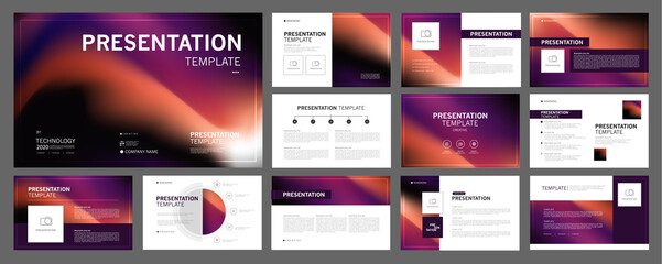 Business presentation templates set. use in presentation, flyer and leaflet, corporate report, marketing, advertising, annual report, banner, annual report brochure, company profile.