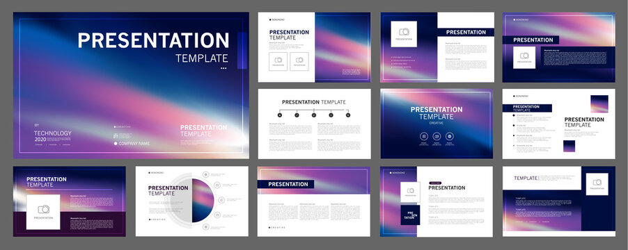 Business presentation templates set. use in presentation, flyer and leaflet, corporate report, marketing, advertising, annual report, banner, annual report brochure, company profile.