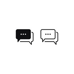 Speech bubble icon vector. Chat sign
