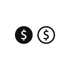 Money icon vector. Dollar sign