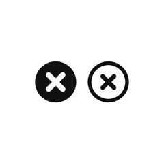 Close icon vector. Cancel sign, delete symbol.