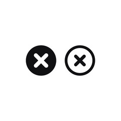 Obraz premium Close icon vector. Cancel sign, delete symbol.