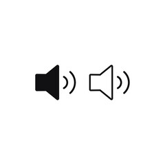 Sound icon vector. Speaker sign, volume symbol