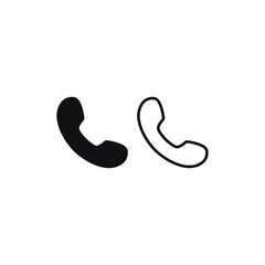 Phone call icon vector. Accept call sign