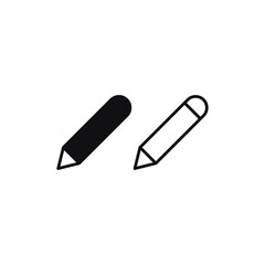 Pencil icon vector. Edit text sign