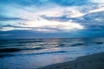 sunset on the beach