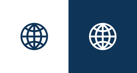 Globe icon for web and mobile