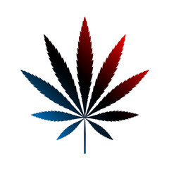 Simple vector Cannabis Leaf Silhouette