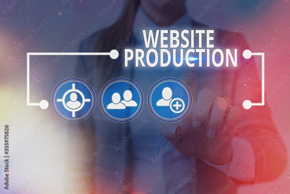 Poster text sign showing website production. business photo showcasing creating sites with layout content a