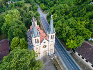 Obraz premium The Tekije Church from air