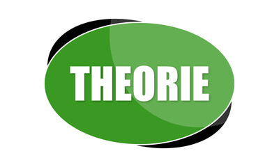 Theorie - text written in green shape