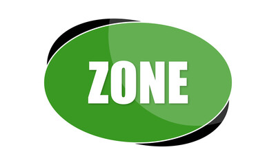 Zone - text written in green shape