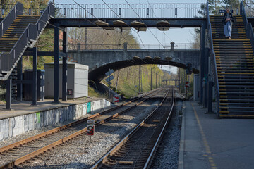 LIFE STYLE SCENE, RAIL TRAIL , COPENHAGUE, DENMARK, MARCH 2019