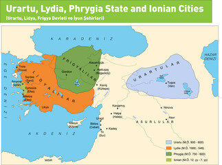Urartu, Lydia, Phrygia State and Ionian Cities