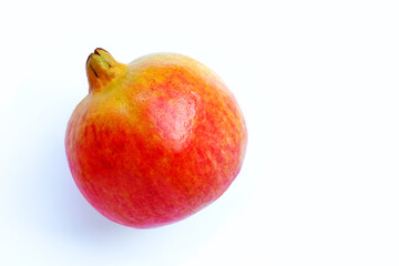 Top view of ripe pomegranate fruit
