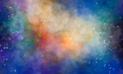 Watercolor paint like gradient background pastel ombre style. Iridescent template for brochure, banner, wallpaper, mobile screen. Neon hologram theme