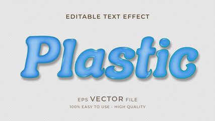 plastic editable text effect concept