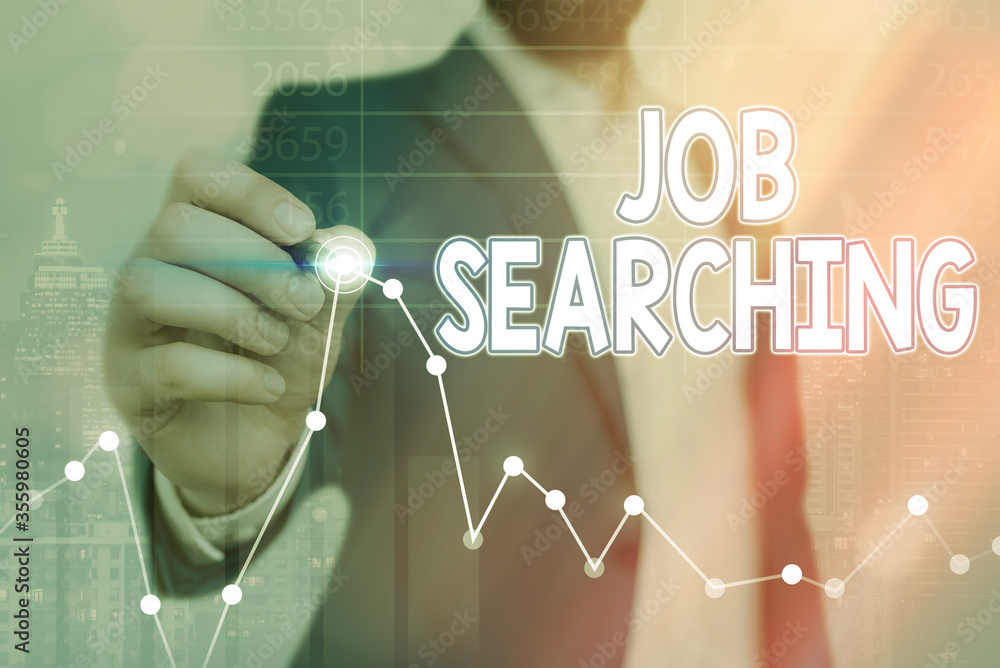 Poster conceptual hand writing showing job searching. concept meaning listing the possible occupation that 