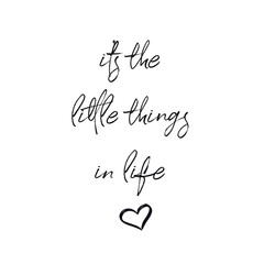 Quote - it's the little things in life