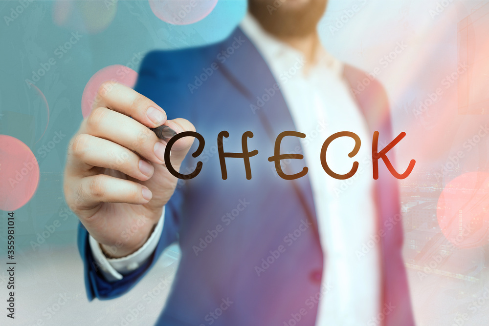 Poster handwriting text check. conceptual photo examination to test accuracy quality or satisfactory condit