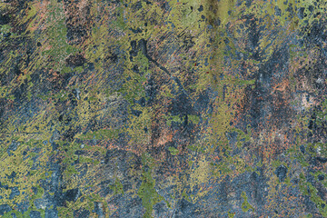 texture old metal plate in brown green color detail copy space for text industrial sharp