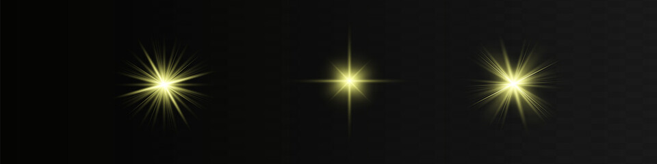 Obraz premium Glow isolated yellow light effect, lens flare