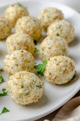cheese balls with three types of cheese without baking. keto diet