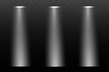 Lights shining from darkness background. Easy light flash .Vector illustration.