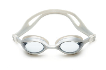 Swimming goggles on a white background