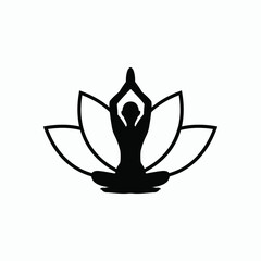yoga icon vector