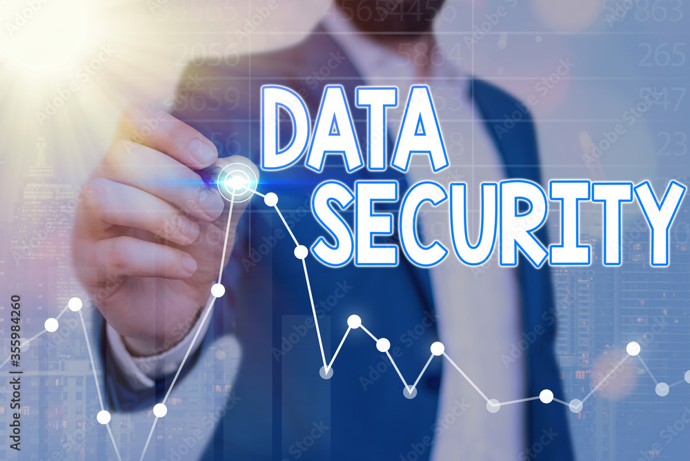 Poster conceptual hand writing showing data security. concept meaning protected important an individualal d