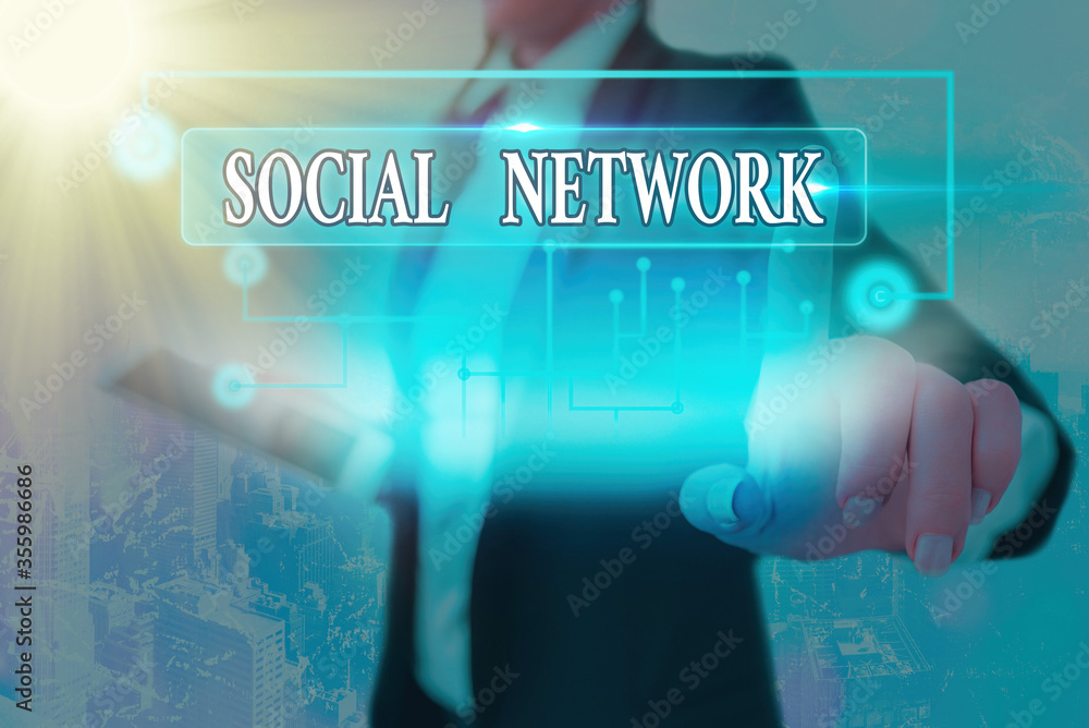 Poster text sign showing social network. business photo text a framework of individual linked by interan in