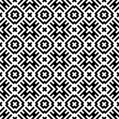 Seamless pattern with ethnic ornament. Embroidery background. Tribal wallpaper. Ethnical folk image. Tribe motif. Ancient mosaic. Digital paper, web design, textile print, backdrop. Vector art work.