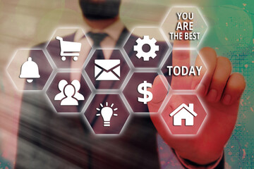 Word writing text You Are The Best. Business photo showcasing grateful to someone who do better...