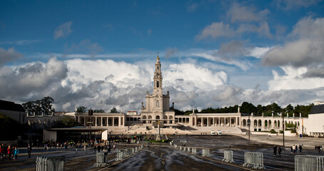 Fototapeta na wymiar General view of the Sanctuary of Our Lady of Fatima, in Portugal