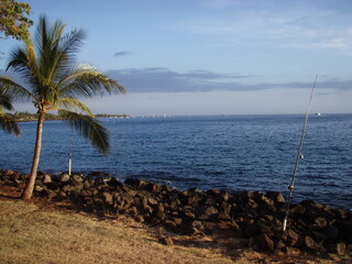 Fishing poles out at Waihikuli wayside park in Lahaina