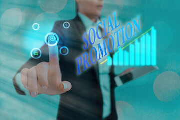Word writing text Social Promotion. Business photo showcasing promoting a child to the next level...