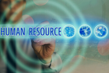 Word writing text Human Resource. Business photo showcasing a critical department handling the staffing and employees concern Elements of this image furnished by NASA