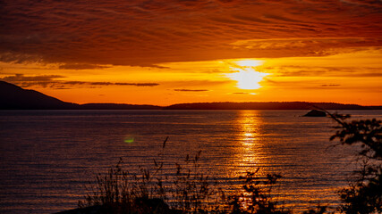 Sundown over Samish Bay