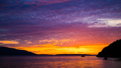 Samish Bay Sunset Clouds