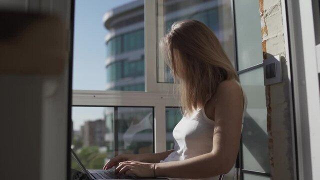 Woman Working At Home