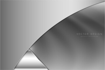   Abstract background luxury of gray and silver metallic dark space modern design.	