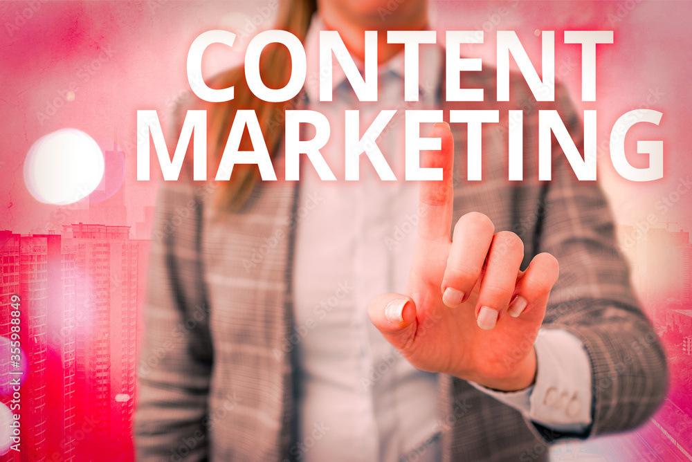 Poster handwriting text writing content marketing. conceptual photo involves the creation and sharing of on